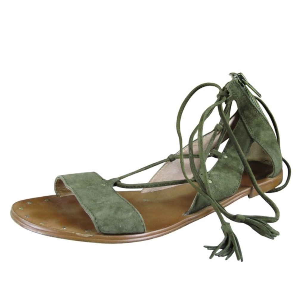 Madewell Women's  Gladiator‎ Green Leather Sz 8 Medium  Used 2025